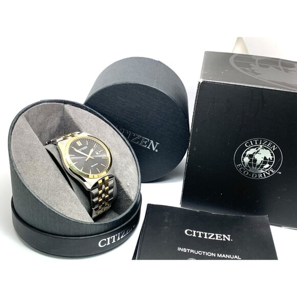 Citizen Mens Watch BM7334-58E Eco Drive Black Dial Two Tone Stainless Steel 40mm - Picture 3 of 15